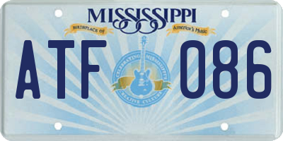 MS license plate ATF086