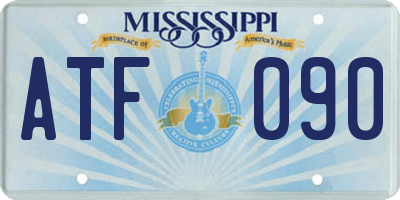 MS license plate ATF090