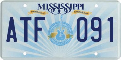 MS license plate ATF091