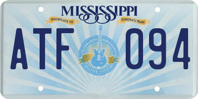 MS license plate ATF094