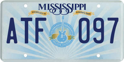 MS license plate ATF097