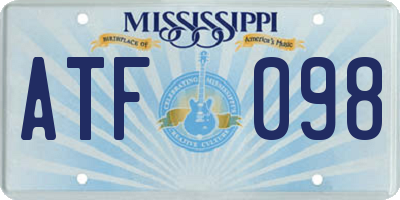 MS license plate ATF098