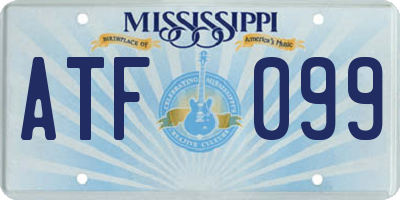 MS license plate ATF099