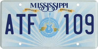 MS license plate ATF109