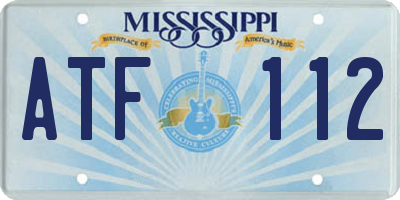 MS license plate ATF112