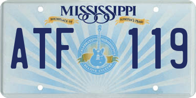 MS license plate ATF119