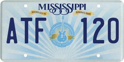 MS license plate ATF120