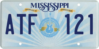 MS license plate ATF121