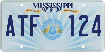 MS license plate ATF124