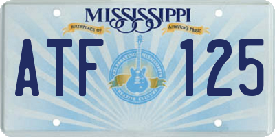 MS license plate ATF125