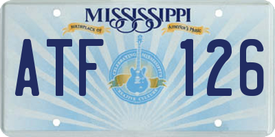 MS license plate ATF126