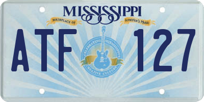 MS license plate ATF127