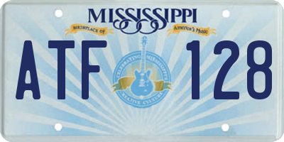 MS license plate ATF128