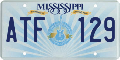 MS license plate ATF129
