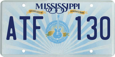 MS license plate ATF130