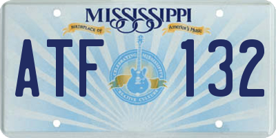 MS license plate ATF132