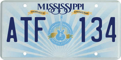 MS license plate ATF134
