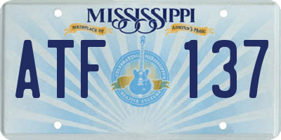 MS license plate ATF137