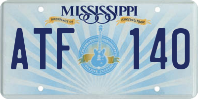 MS license plate ATF140