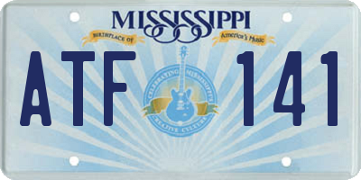 MS license plate ATF141