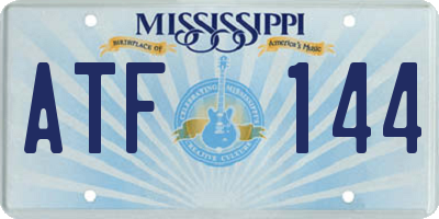 MS license plate ATF144
