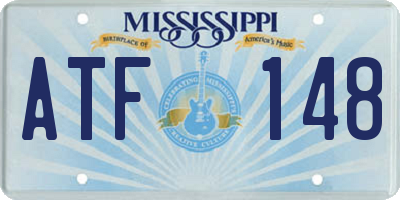 MS license plate ATF148