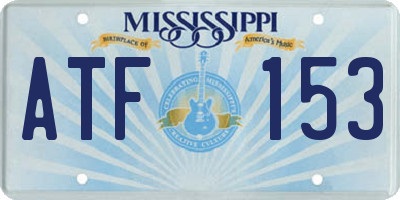 MS license plate ATF153