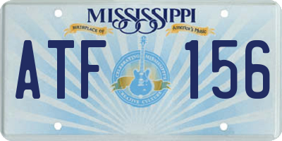 MS license plate ATF156