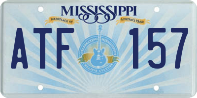 MS license plate ATF157