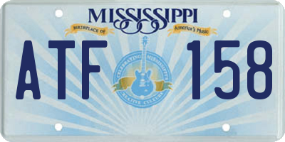 MS license plate ATF158