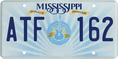 MS license plate ATF162