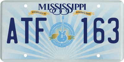 MS license plate ATF163