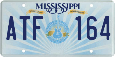 MS license plate ATF164