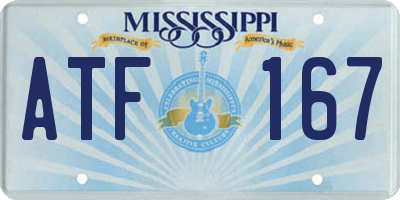 MS license plate ATF167