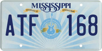 MS license plate ATF168