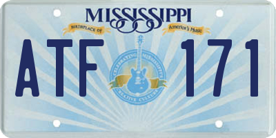 MS license plate ATF171