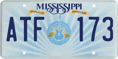 MS license plate ATF173