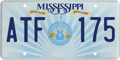 MS license plate ATF175