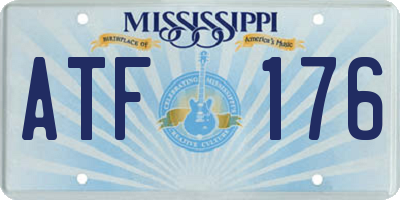MS license plate ATF176