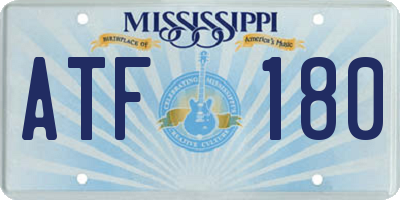 MS license plate ATF180