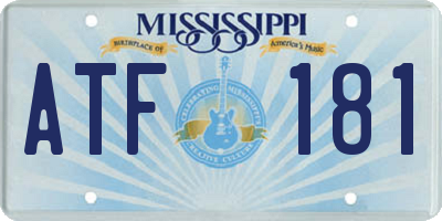 MS license plate ATF181