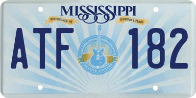 MS license plate ATF182