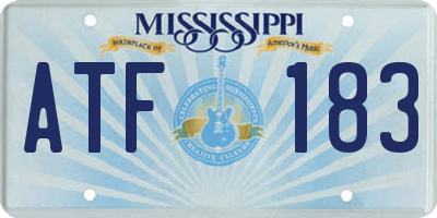MS license plate ATF183
