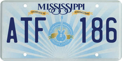 MS license plate ATF186