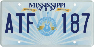 MS license plate ATF187