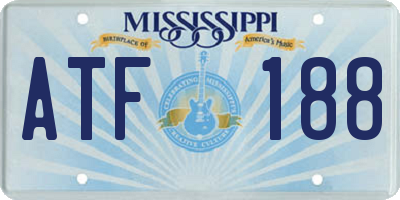 MS license plate ATF188