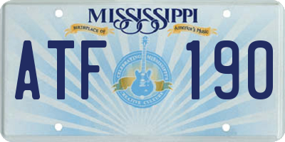 MS license plate ATF190