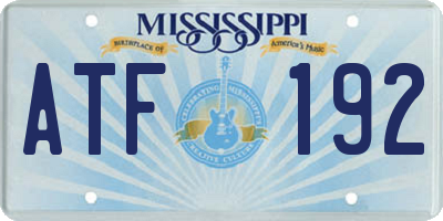 MS license plate ATF192