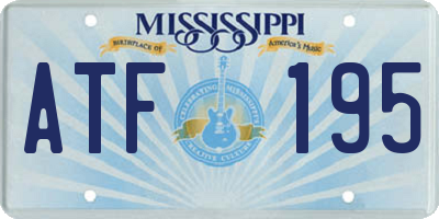 MS license plate ATF195