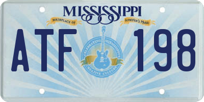 MS license plate ATF198